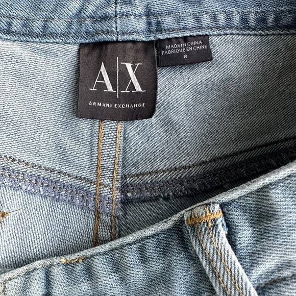 NWT Armani Exchange Denim Shorts Size 8 - Picture 5 of 10